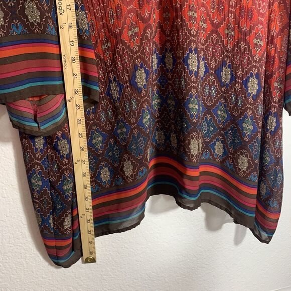 Catherine’s Embroidered Short Sleeve Vneck Boho Blouse Plus Size 3X Women’s - Picture 7 of 10